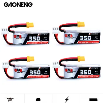 

4PCS Gaoneng GNB 2S 7.6V 350mAh HV 4.35V 50C/100C Lipo Battery XT30 for Beta75X RC Cine Whoop BetaFPV Drone FPV Racing Cine