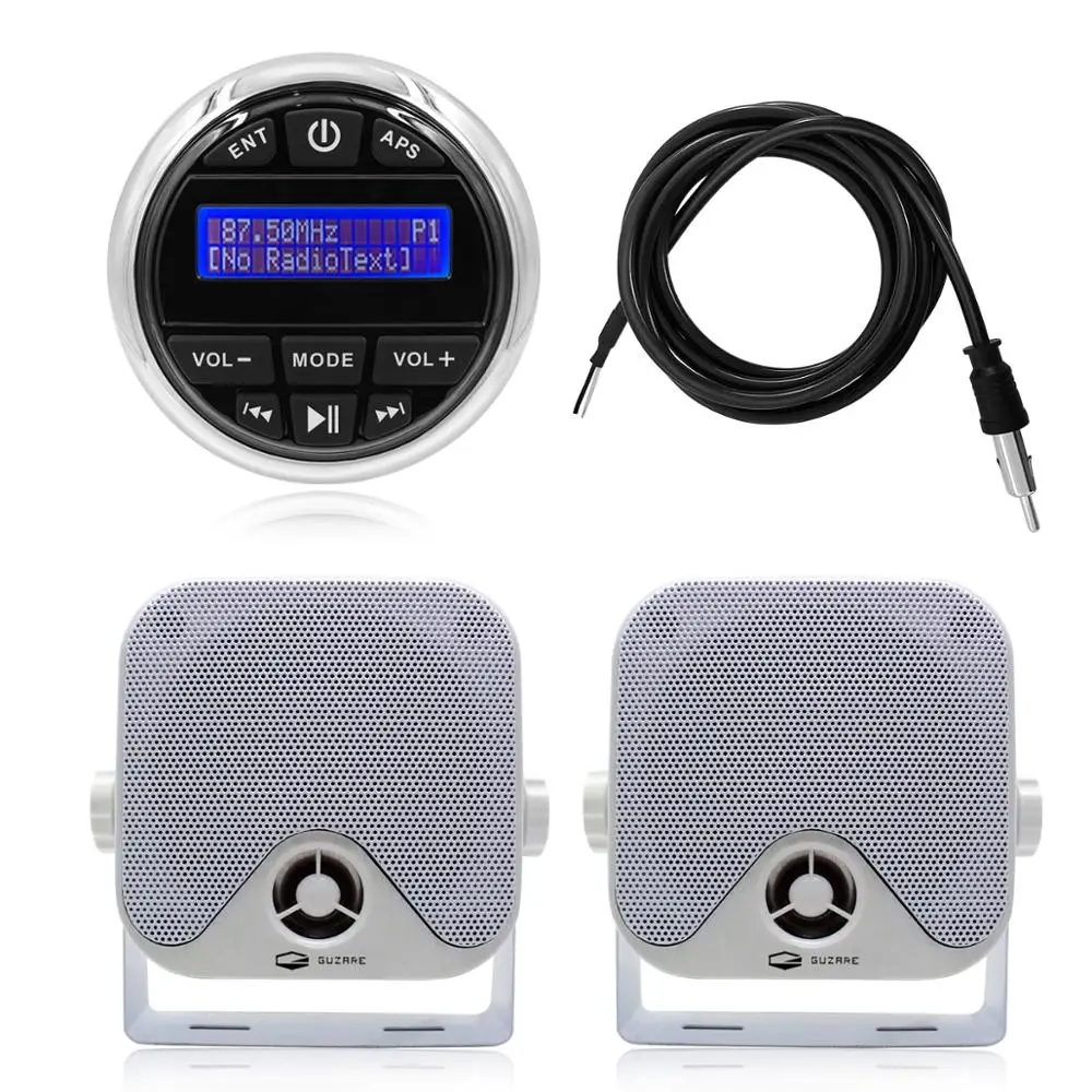 Морской водонепроницаемый стерео радио Bluetooth FM AM DAB приемник MP3 плеер + 4 &quotМорской