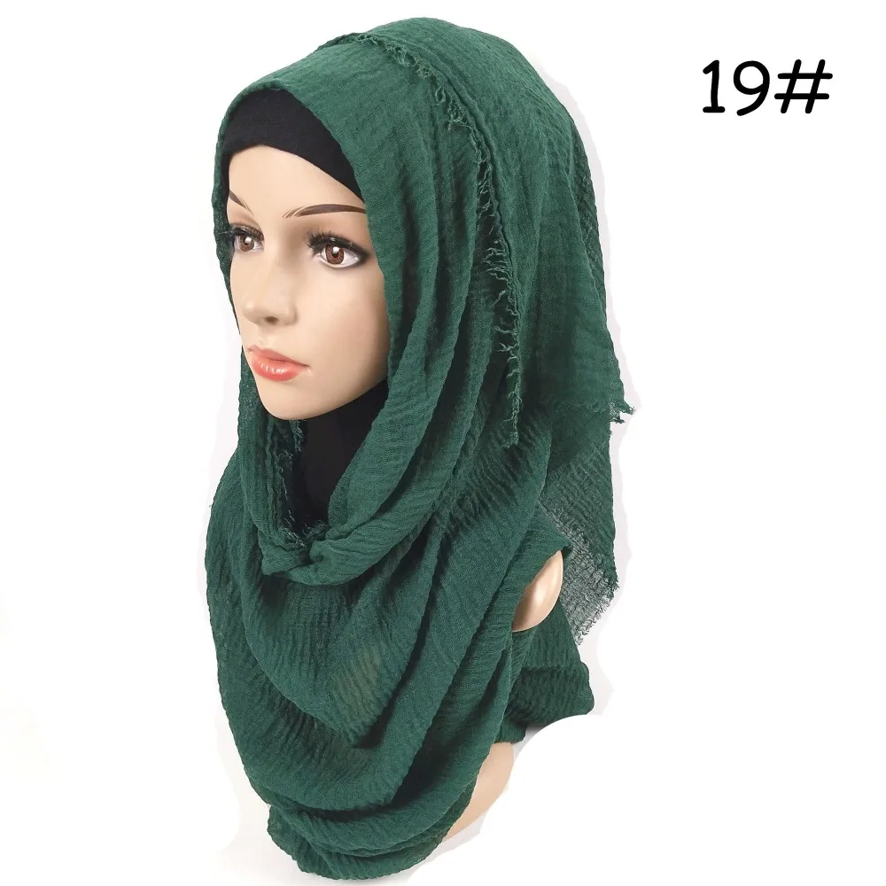K9 женский вискозный хиджаб из хлопка, складчатый шарф, шаль из бисера, повязка на голову 180*90 см, 10 шт./партия, можно выбрать цвета
