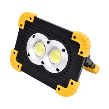 

1000lm 20W Rechargeable Floodlight USB Work Outdoor Camping Warning Light 18650 Battery Powered Portable Led Searchlight Camping