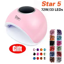 Профессиональная УФ-лампа для ногтей, сушилка 72 Вт, светодиодный 33 светодиодный светильник, s 10 s/30 s/60 s/99 s, синхронизация для маникюра, для всех, гелевая, Подарочная дрель для ногтей