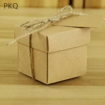 

50pcs Vintage gift cardboard box paper kraft packaging boxes DIY Gitf Candy boxes handmade soap boxes