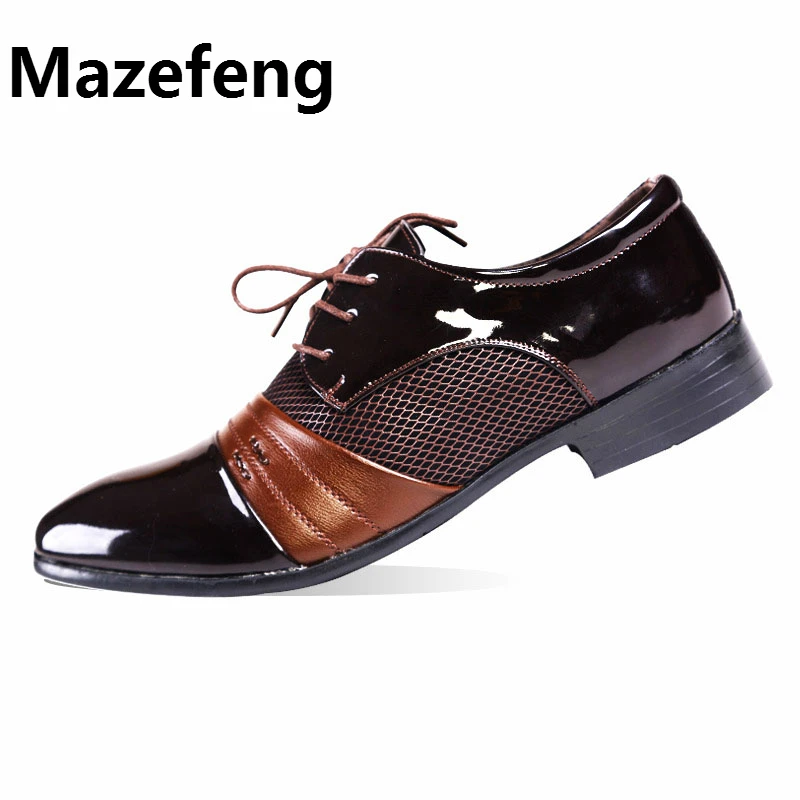 Mazefeng/Новое поступление; Мужские модельные туфли; мужские свадебные туфли на шнуровке; высококачественные элегантные деловые туфли на плоской подошве; мужские деловые туфли
