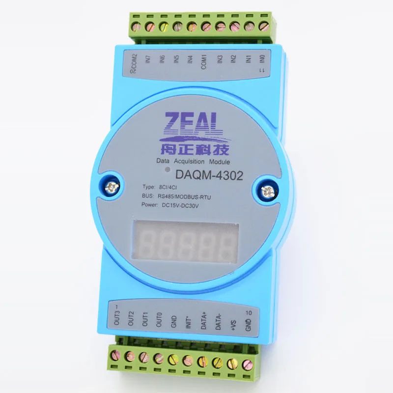 

High-speed pulse encoder counter acquisition module frequency input to 485modbus digital display daqm-4302