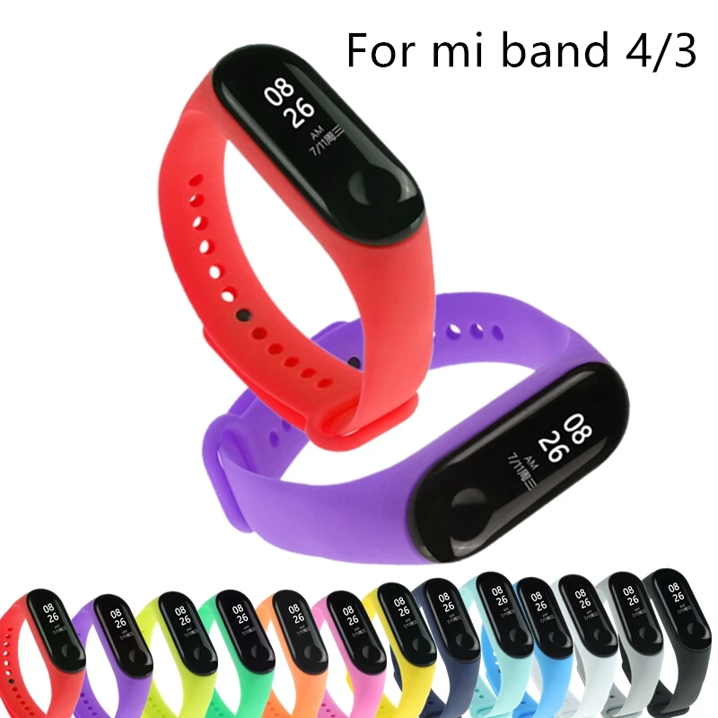 

Mi Band 3 4 strap sport Silicone watch wrist Bracelet miband3 strap accessories bracelet smart for Xiaomi mi band 3 4 strap