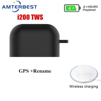 

AMTERBEST I200 TWS Wireless Bluetooth Earphone Touch Control Sport Earbuds with QI Wireless Charging Headset for Smartphones