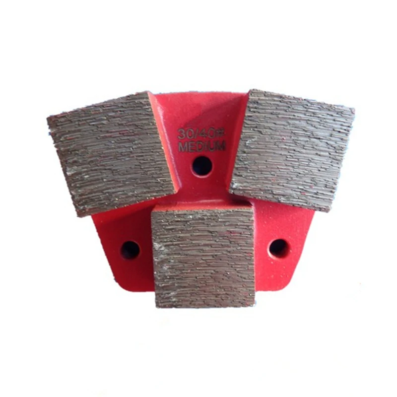 

GT63 Long Grinding Lifesapn Diamond Grinding Block Trapezoid Concrete Polishing Pads with Three Square Segments 12PCS