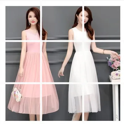 

2019 Versatile New Style Gauze Base Skirt Loose Underwear Long Skirts Elasticity Large Size Lace Vest Dress Women's