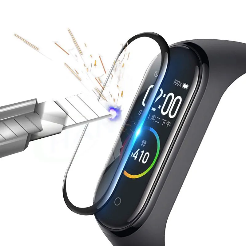 Защитная пленка для Xiaomi Mi Band 4 мягкое стекло miband с полным покрытием защитный чехол