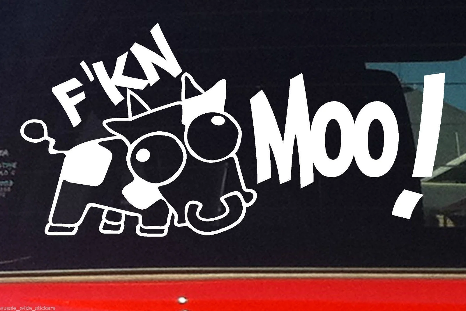 Funny Country BNS Aussie Outback Stickers FKN MOO Dairy Farm Cow for