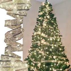 Christmas Lights Ribbon LED String Light Battery Operated Fairy Garland for Xmas Tree New Year 2022 Decoration Party Waterproof