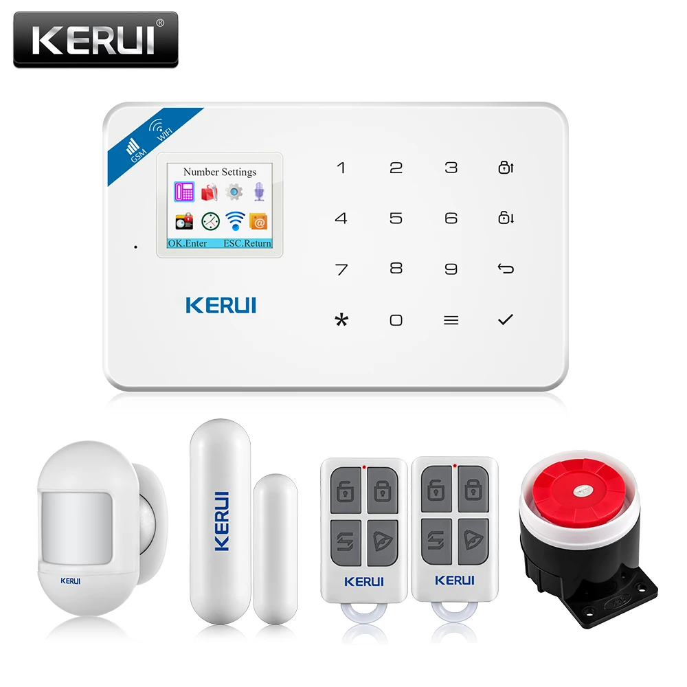 Охранная сигнализация KERUI W18 для дома Комплект охранной сигнализации с датчиком