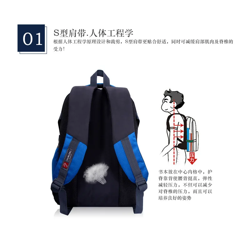 

Schoolbag for Elementary School Students Large-Volume Casual College Style CHILDREN'S School Bags 3-6 Grade Backpack
