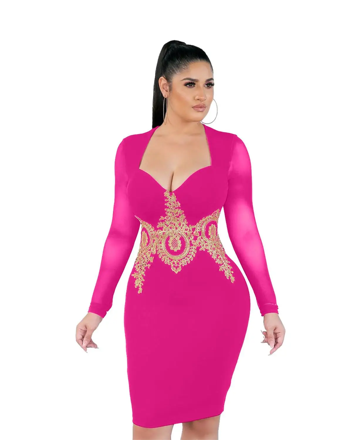 New Fashion Sexy Strapless Women Dress Bandage Bodycon Desigual Dress Long Sleeve Embroidery Party Dresses