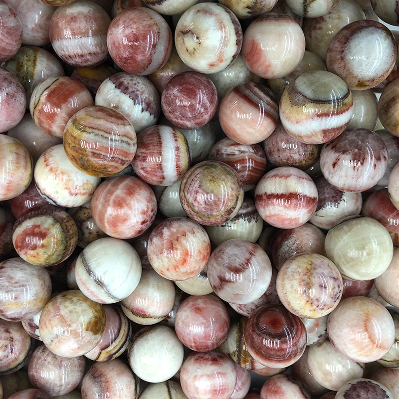 Rhodochrosite хрустальный шар из кварца натуральный маленький размер оптовая продажа 1