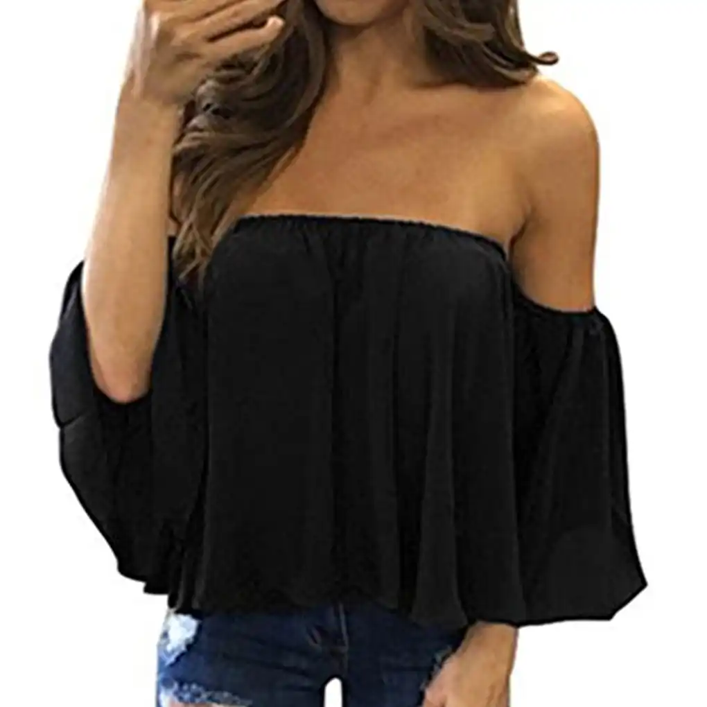 Camisas Sin Hombros Mujer Sale - 1688238828