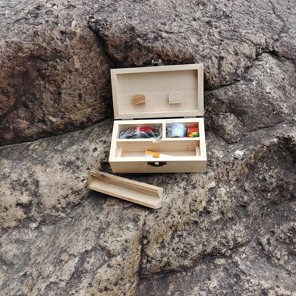 Набор для курения HORNET Деревянный чехол хранения в коробке с роликовым лотком