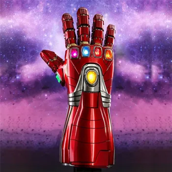

Infinity Gauntlet Infinity War Thanos Gloves LED Cosplay Prop LED Gloves PVC Adult Mask Halloween Party 2019