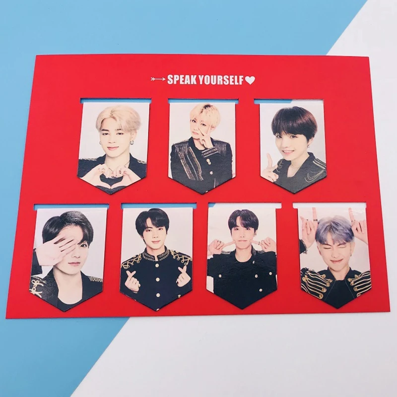 

Kpop Bangtan Boys Bookmark WORLD TOUR SPEAK YOURSELF JAPAN EDITION Creative Marks Magnetic Double-sided Bookmark