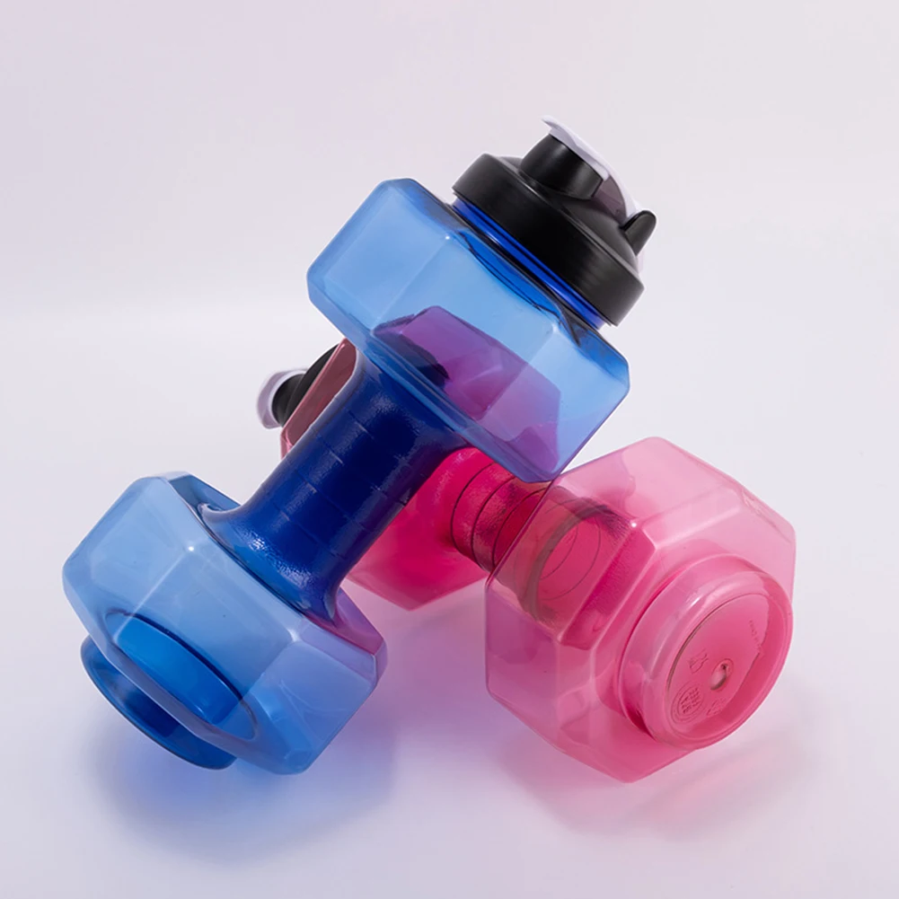 2600ml Dumbbell Sport Water Bottle Portable Leakproof Gym Fitness Kettle Exercise Workout Drinking Cup with Handle | Спорт и