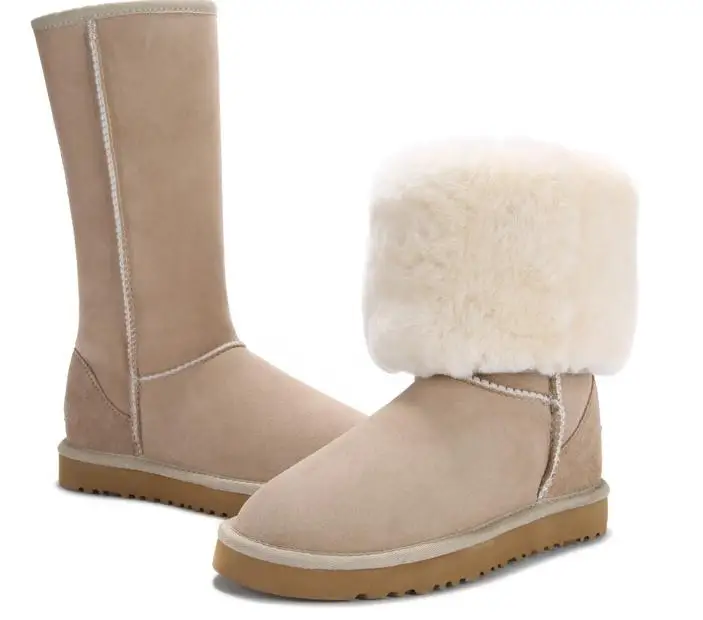 HKUGC/зимние женские ботинки из натуральной кожи наивысшего качества; водонепроницаемые зимние ботинки; женские ботинки из воловьей кожи с натуральным мехом