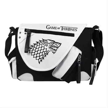 

Game of Thrones Cosplay Bag Handbag Bag Canvas Student Messenger Bags Canvas Stark Prink Winter Is Coming Shoulder Bags Satchel