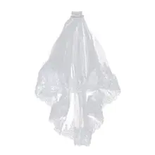 Двухслойная свадебная фата, длинная белая Фата невесты с кружевным краем и вставкой гребень свадебная фата аксессуары