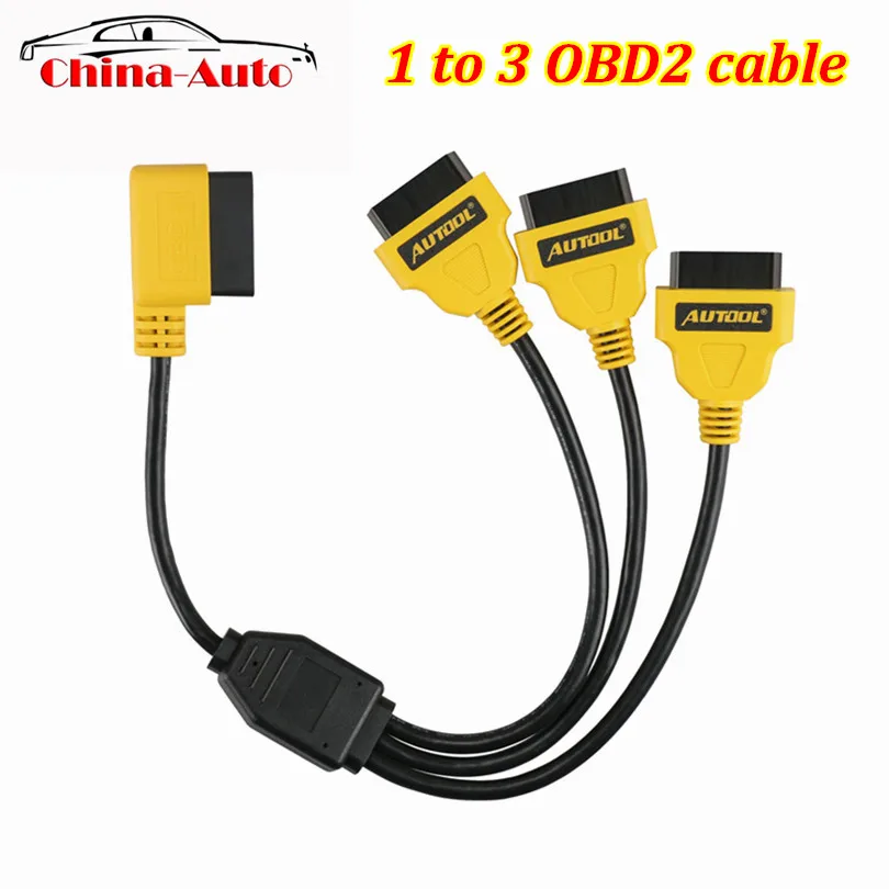 AUTOOL OBDII кабель от 1 до 3 конвертер адаптер 50 см OBD2 сплиттер Y КАБЕЛЬ J1962M до 3-J1962F сплиттер OBD2 удлинитель