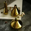 Ceramic Vase for Dried Flower, Small Bottle, Table Decoration, Arrange Flowers, Film Props, Gold Charger, Luxury 2