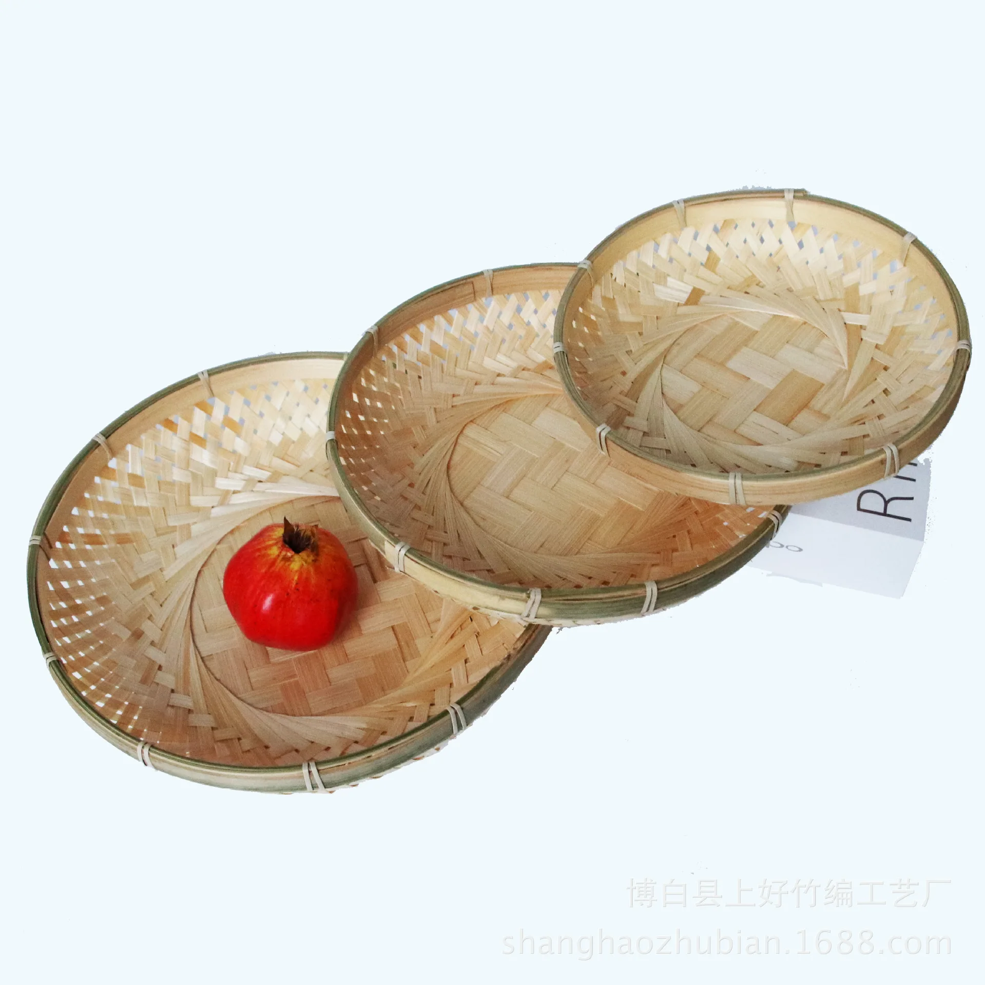 Currently Available Wholesale Good Bamboo Weaving Entirely Handmade Fruit Snacks Bamboo Basket Bread Basket Storage Basket