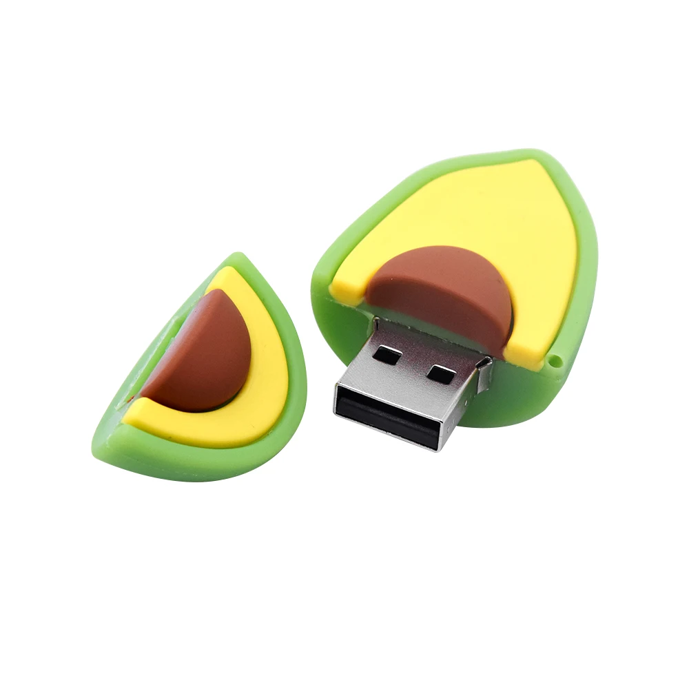 Мультфильм фрукты USB флэш-накопитель 32 ГБ милый лимонный Pendrives2.0 авокадо хранения диск Memory Stick реальная емкость 64 Гб Забавный подарок 128 Мб