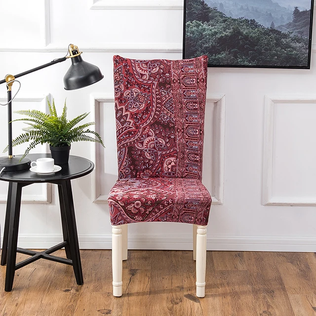 Дизайн печатных чехлы на кресла стрейч сиденье, стул для кормления чехлы протектор Slipcover отель банкетное застолье комната офис стул - Цвет: colour 18