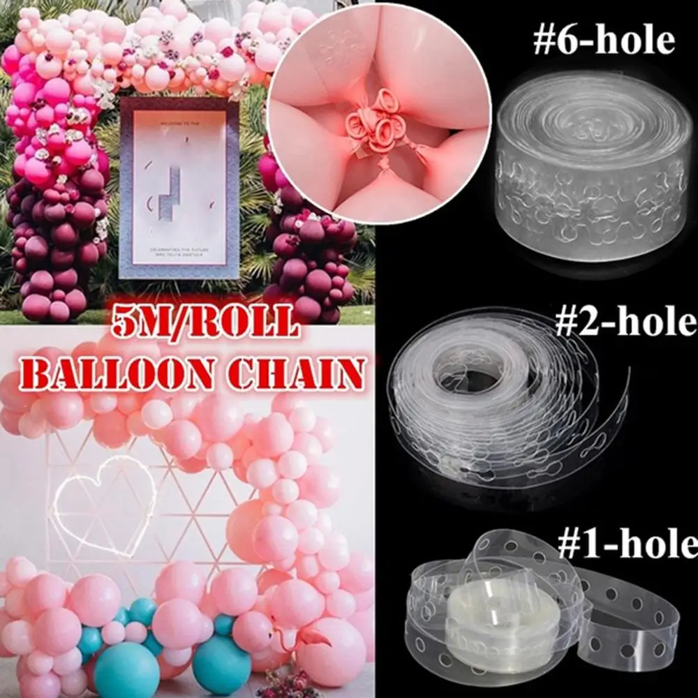 

Transparent Balloon Chain 5 M Balloon Fixing Tool Wedding Birthday Balloon Buckle Background Wall Decoration Chain String