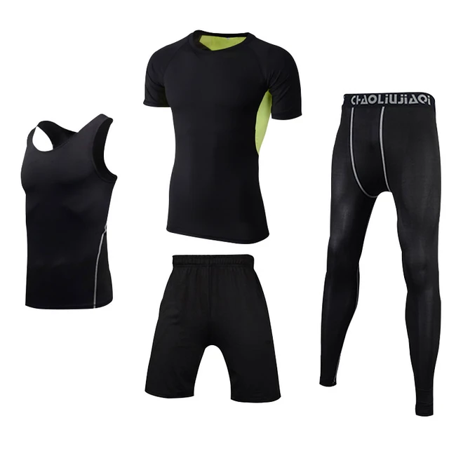 Men Sportswear Compression Sport Suits Quick Dry Running Sets Clothes Sports Joggers Training Gym Fitness Tracksuits Running Set Men sportswear 4-4