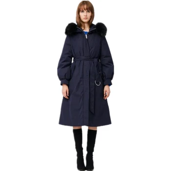 

2019 Winter Down Jacket Women Hooded White Goose Down Parka Warm Female Long Down Coat Female Outwear Long Sleeve