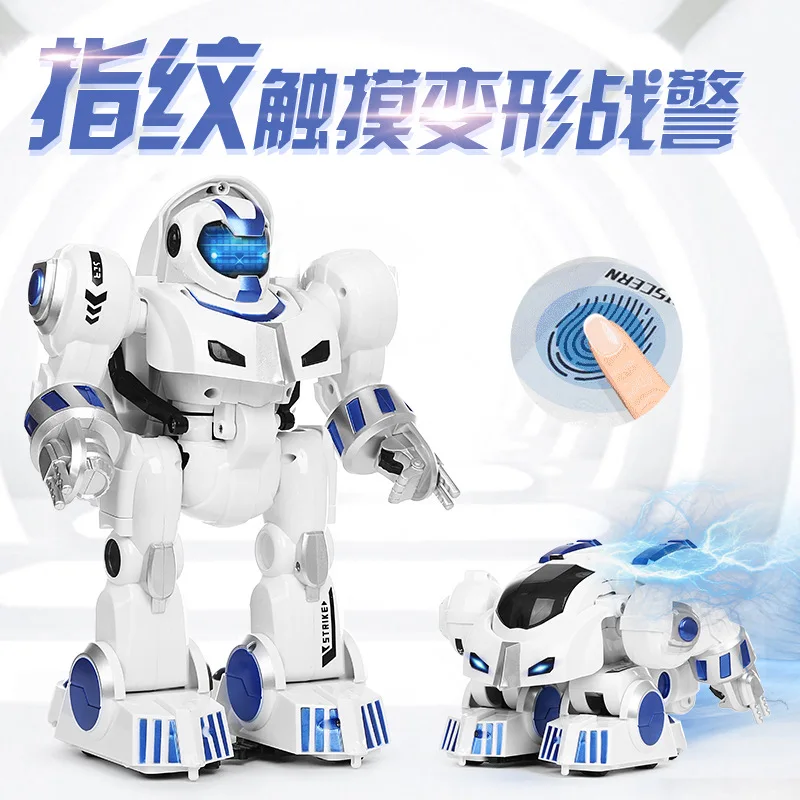

Music Can K4 Remote Control Deformation Robot Multi-functional Remote Control Transformation Cops Smart Programmed Fingerprint T