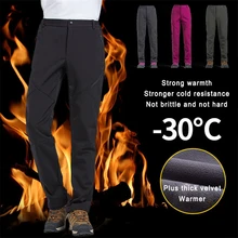 30 градусов лыжные штаны зимние штаны ветрозащитная Водонепроницаемый для катания на сноуборде; зимние штаны; толстые утепленные штаны Для мужчин треккинг Пеший Туризм брюки