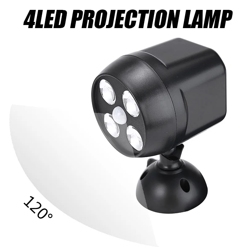 

4LE PIR Motion Sensor Security LED Light 360 Degree Rotating Outdoor Garden Spotlight For Garden Terrace Driveway Lighting