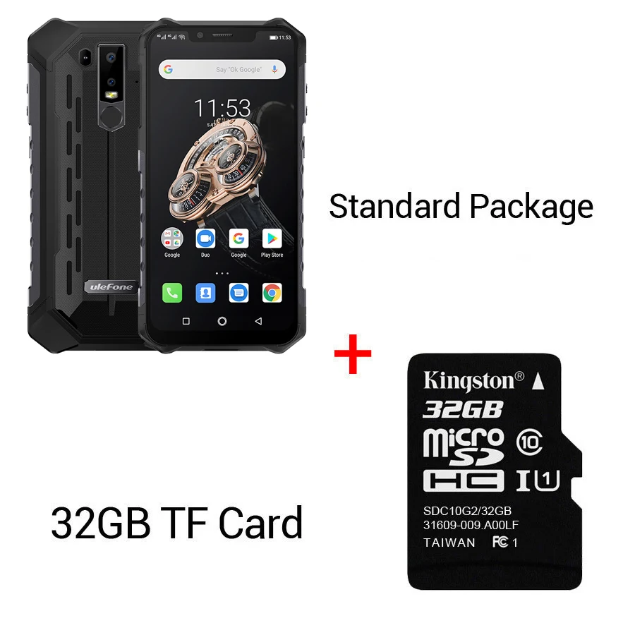 Black N 32GB Card Ulefone Armor 6S 6," Helio P70 Android 9,0 6 ГБ 128 ГБ смартфон беспроводной зарядки 16 МП Восьмиядерный NFC OTG прочный мобильный телефон - Цвет: Black N 32GB Card