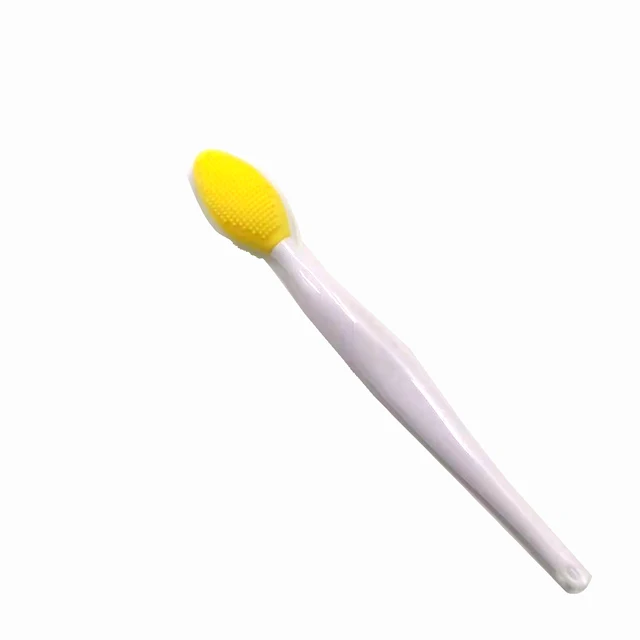 Face Silicone Brush Exfoliating Nose Clean Blackhead Removal Brush Tool Removal Facial Cleansing Massager Brush Beauty Makeup Yellow