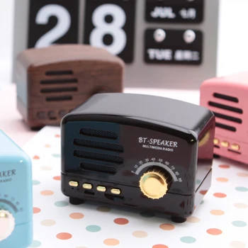 

ICL BT-Speaker Knight black Bluetooth Speaker Mini Retro Coffee brown Wireless Music Radio Player Valentine's Day gift