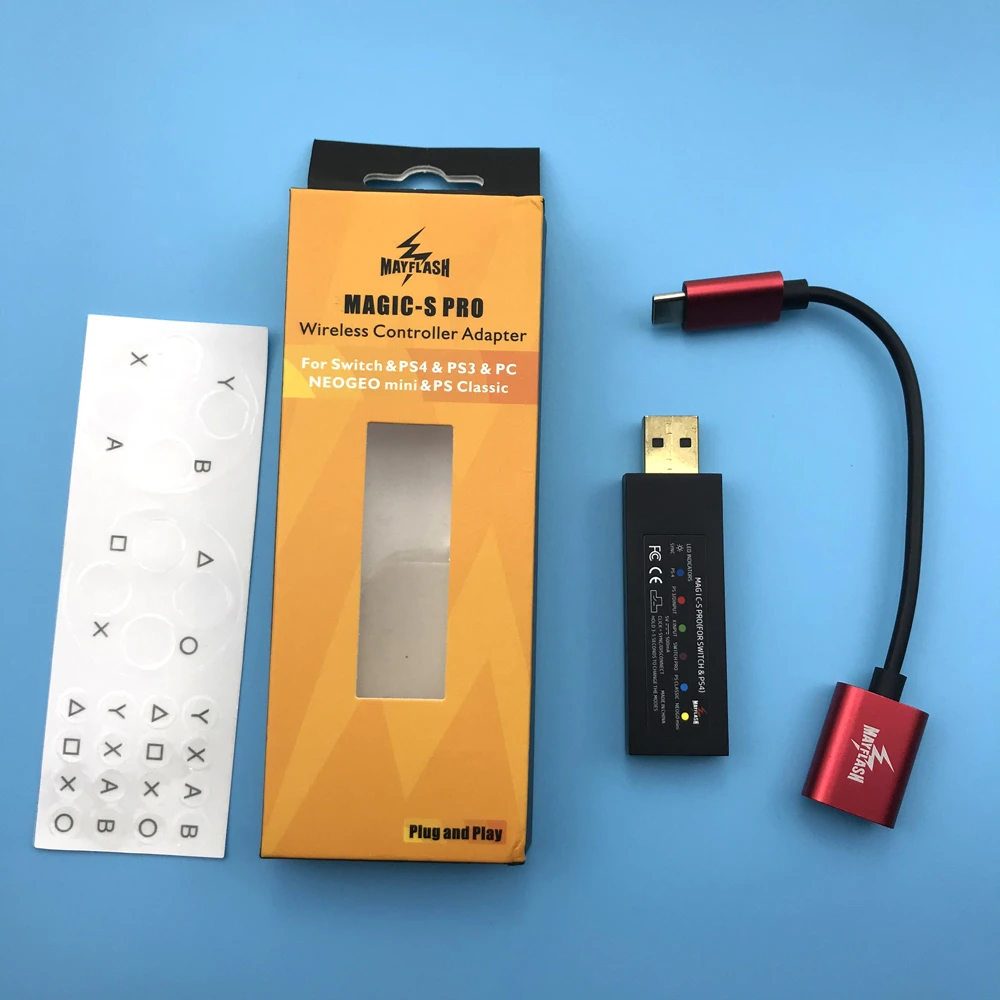 Mayflash Magic S Pro Wireless For Ps4 Ps3 Xbox One S 360 Controller Fighting Stick Adapter To For Nintend Switch Pc Replacement Parts Accessories Aliexpress