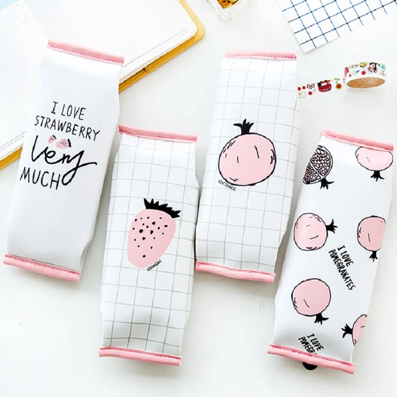 クリエイティブザクロイチゴ学校ペンケースかわいいpuレザーペンバッグかわいい文房具ポーチオフィス学用品雑貨 Pencil Case Pencil Case Cuteschool Pencil Case Aliexpress