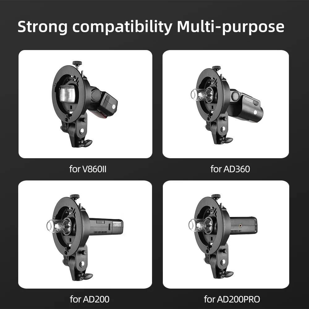 Godox S-type Bracket Bowens Mount Holder for Speedlite Flash Snoot Softbox Honeycomb bowens mount softbox photography softbox portable softbox
