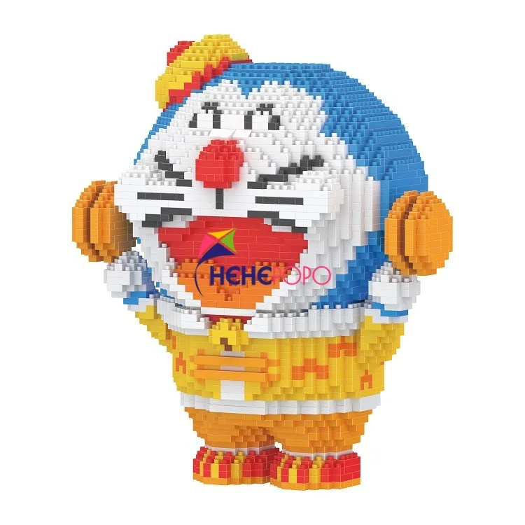 

7097A Funny Doraemon Building Bricks Japanese Cartoon Micro Diamond Block Dorayaki Model minibricks Educational Toys