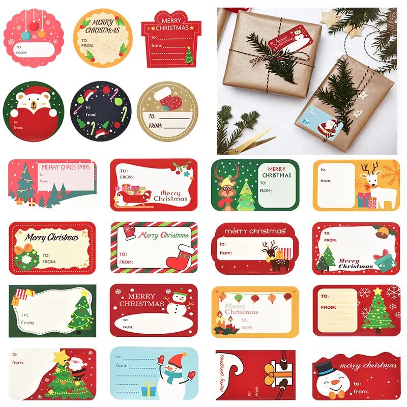 Merry Christmas Gift Name Tags Present Seal Label Stickers 108Pcs/12Sheets Christmas Gift Package Decoration DIY XMAS Stickers decorative stickers,self adhesive stickers,stationery stickers,paper stickers,adhesive stickers,decorative labels stickers,handbook stickers,packaging stickers,gift box stickers,diy scrapbooking accessories