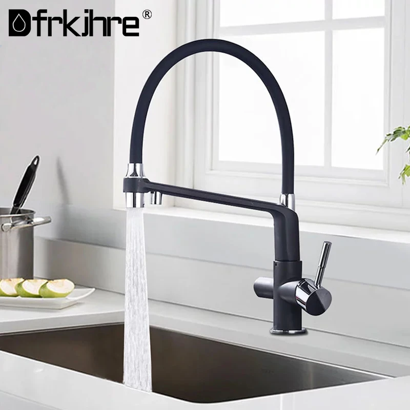 KitchenFaucetFlexibleRotated360DegreeFilterSwivelDrinkingWater