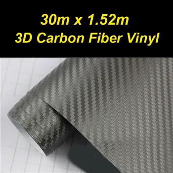 

30m Grey Waterproof Car Stickers 3D Car Carbon Fiber Vinyl Automobiles Motorcycle Decal Film Air Bubble free