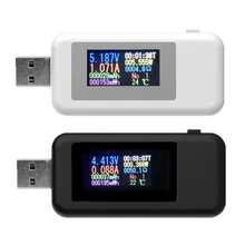 KWS-MX18 10в1 USB зарядное устройство тестер детектор вольтметр ЖК-цифровой USB тестер ток 4-30 в Напряжение Ток Тестер синхронизации амперметр