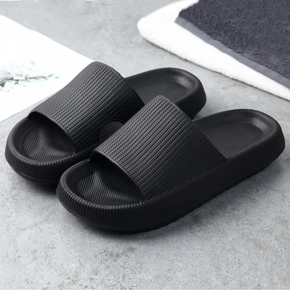 New Women Thick Platform Slippers Summer Beach Eva Soft Sole Slide Sandals Leisure Men Ladies Indoor Bathroom Anti-slip Shoes